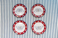 Blue Chinoiserie Butterfly Melamine Plate Set of Four