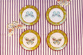 Autumn Butterfly Melamine Plate Set of Four