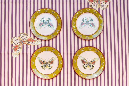 Autumn Butterfly Melamine Plate Set of Four