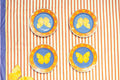 Yellow Butterfly Melamine Plate Set of Four