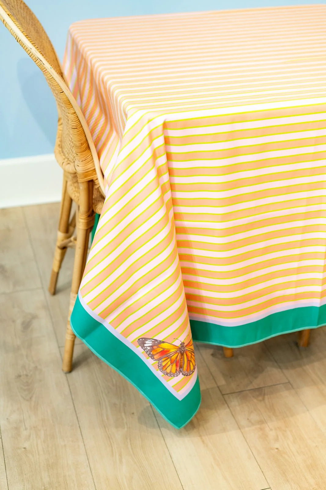 Green and Orange Butterfly Tablecloth Small