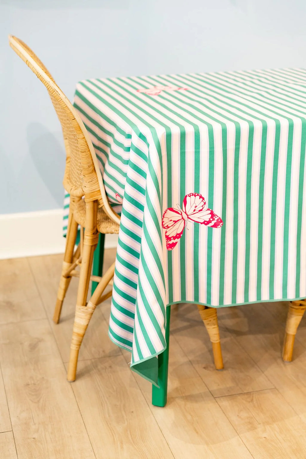 Green and Orange Butterfly Tablecloth Small