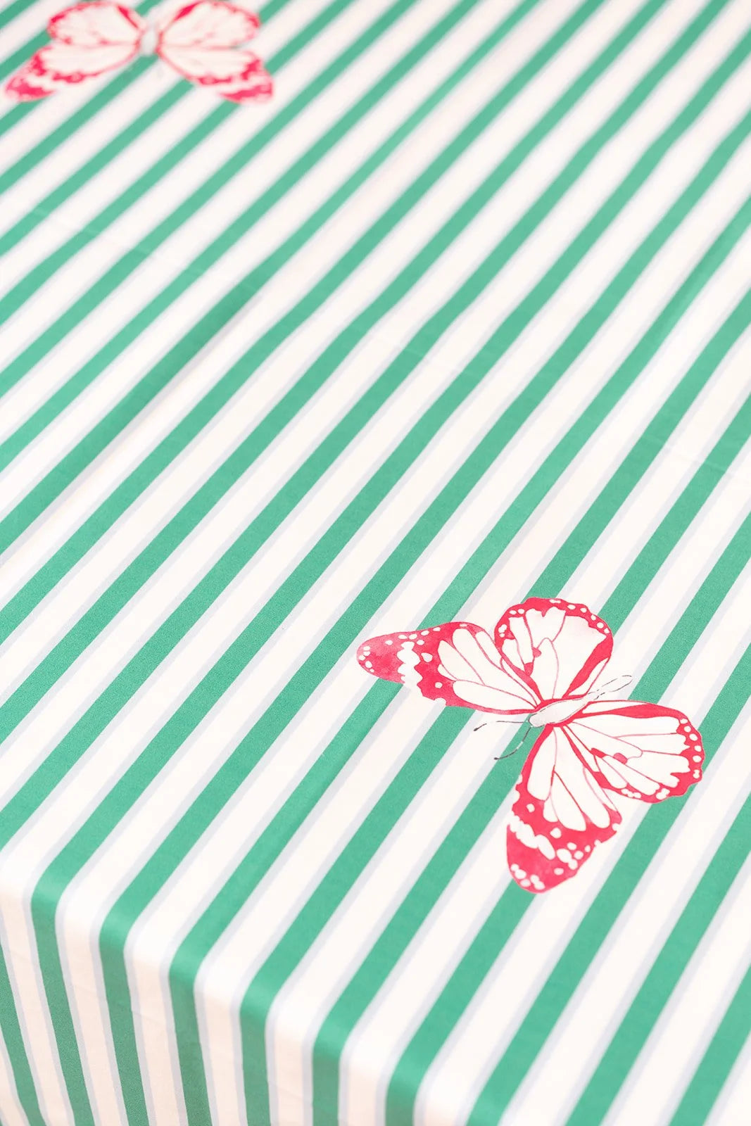 Green and Orange Butterfly Tablecloth Small