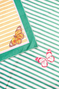 Teal and Orange Butterfly Tablecloth Small
