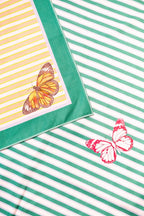 Green and Orange Butterfly Tablecloth Small