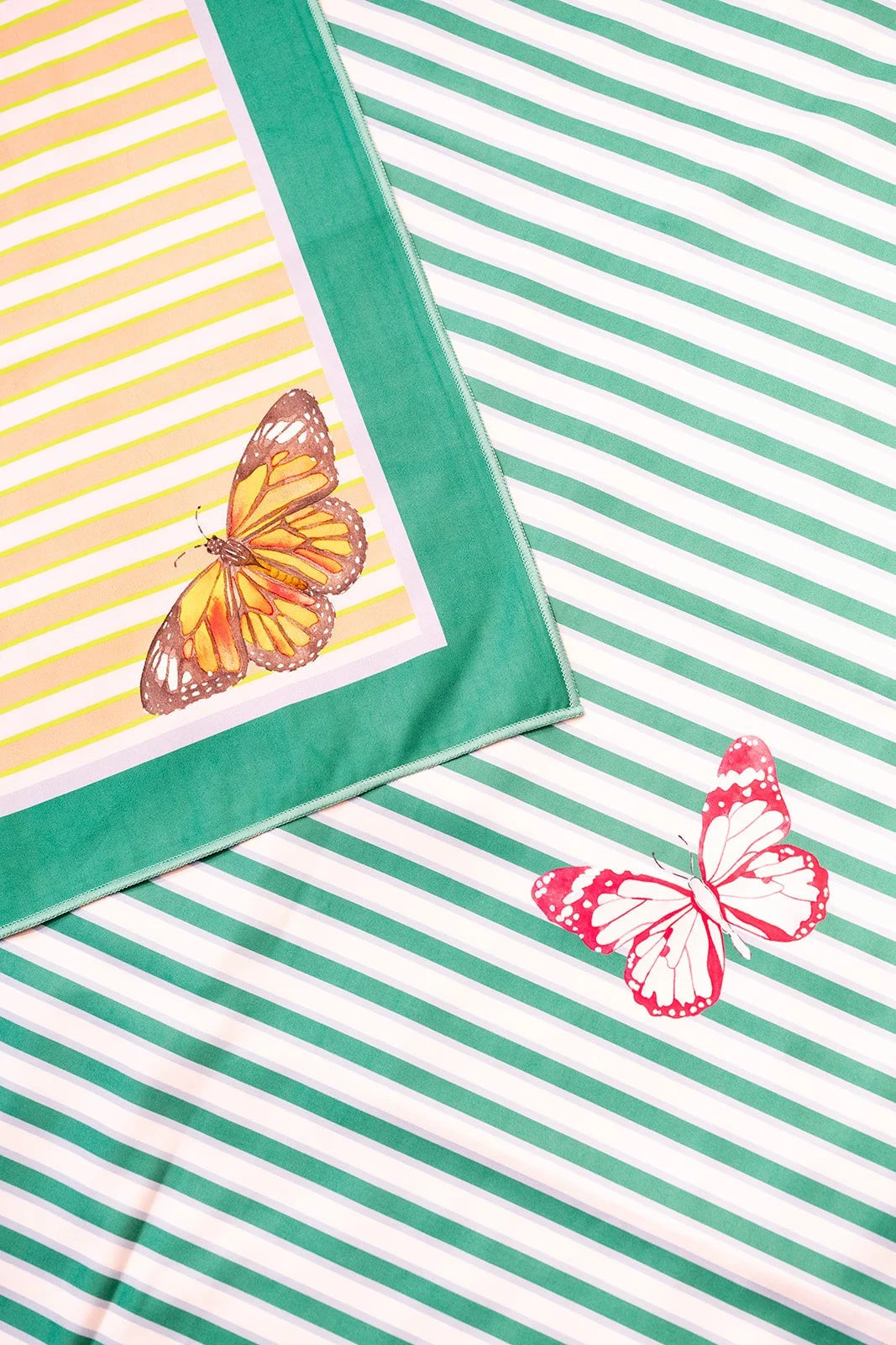 Green and Orange Butterfly Tablecloth Small