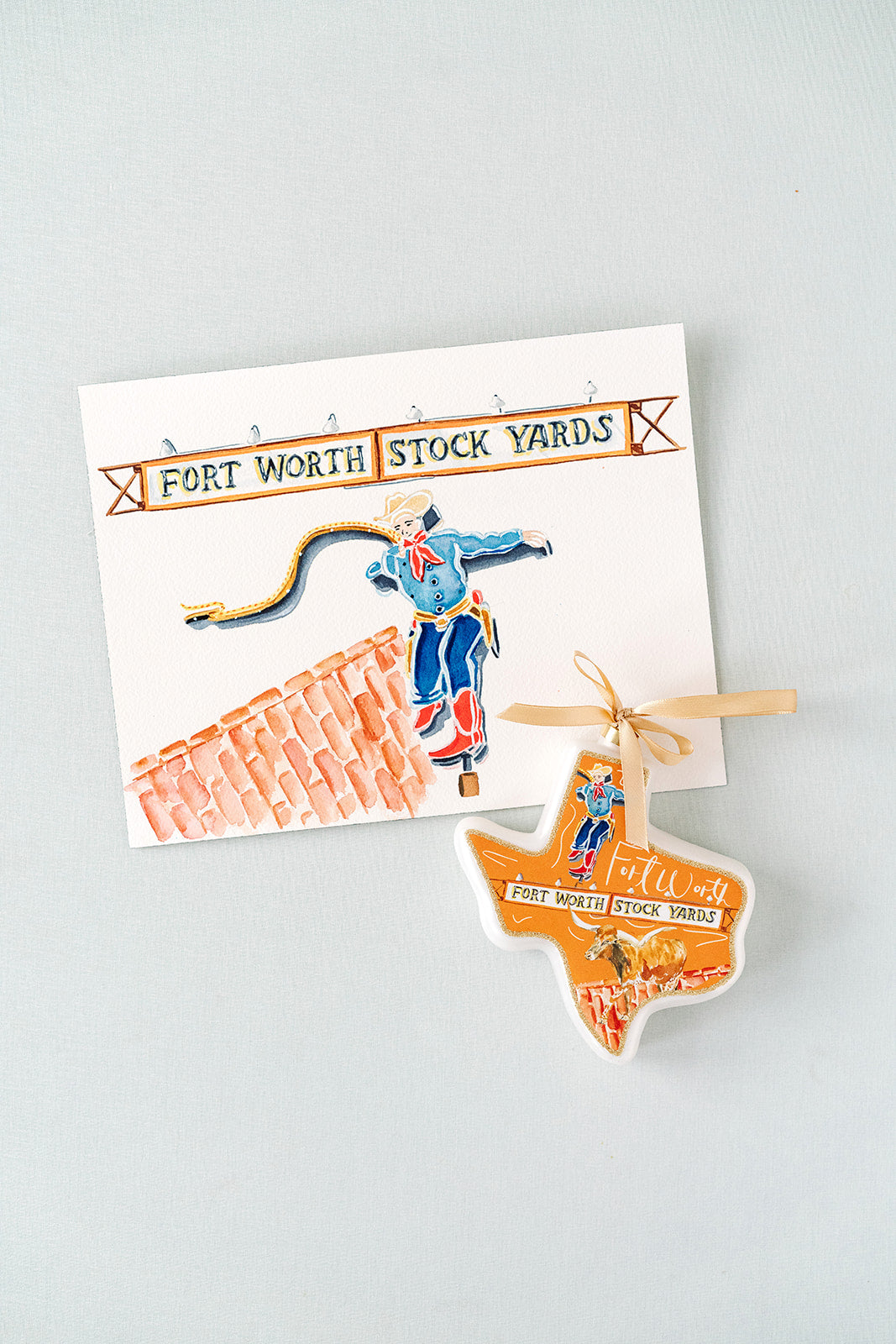 Texan Christmas Ornament - Fort Worth