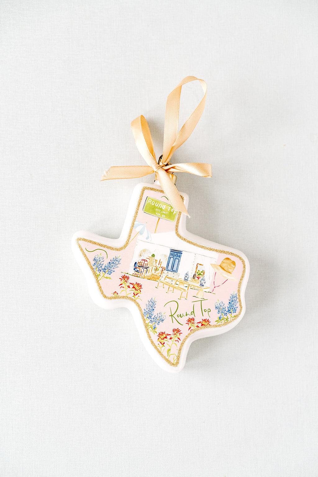 Texan Christmas Ornament - Round Top