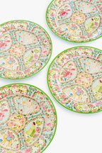 Rose Medallion Melamine Plate Set of Four