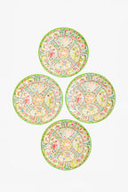 Rose Medallion Melamine Plate Set of Four