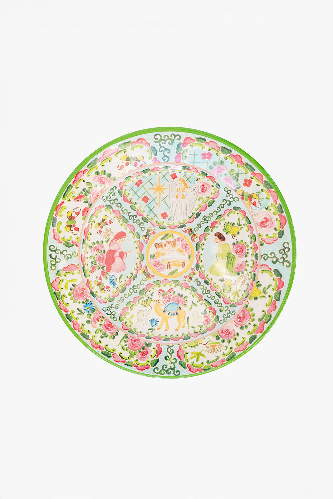 Rose Medallion Melamine Plate Set of Four