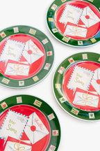 Letters to Santa Melamine Plate Set of Four
