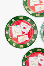 Letters to Santa Melamine Plate Set of Four