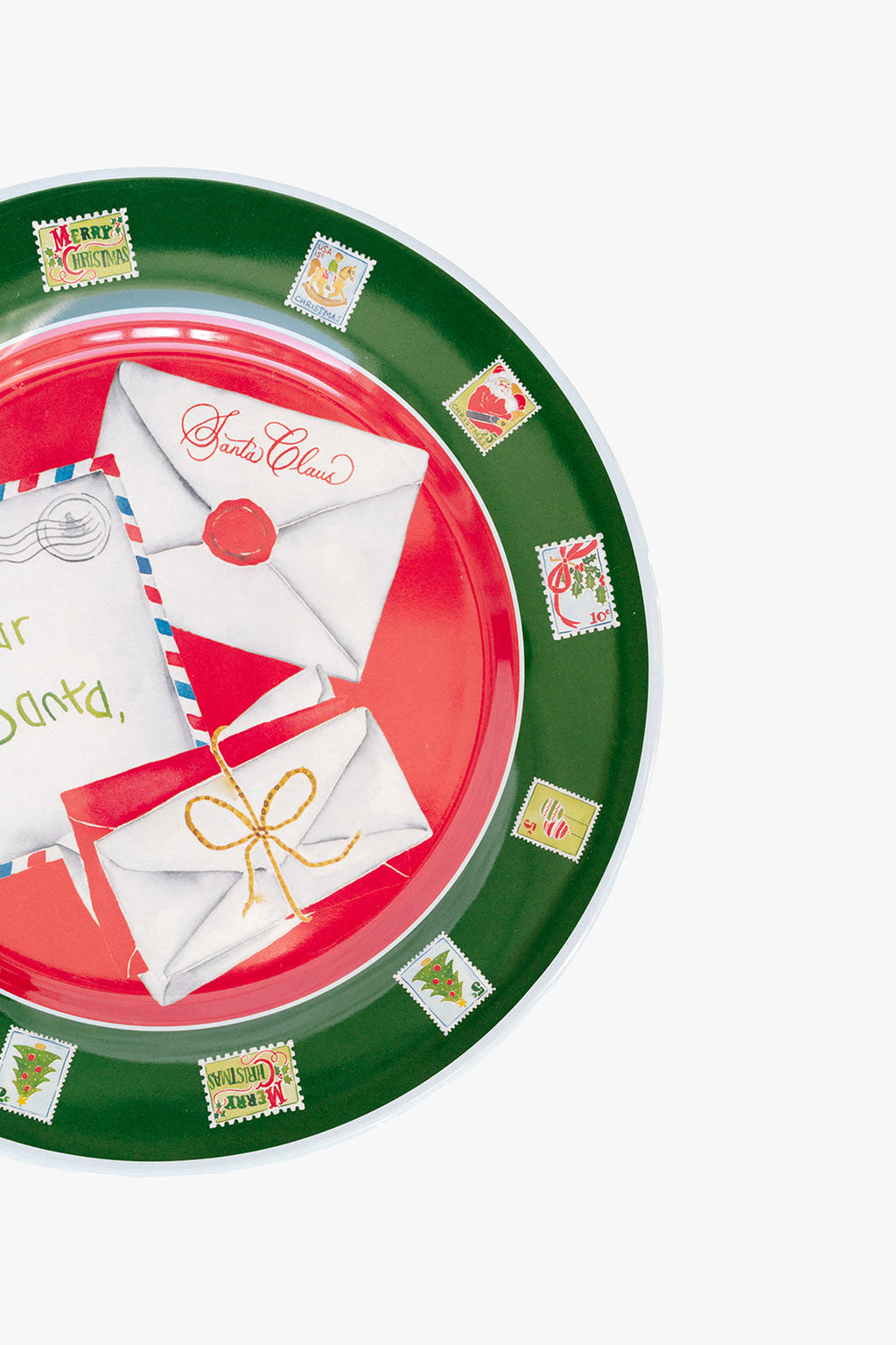 Letters to Santa Melamine Plate Set of Four