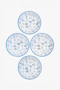 Nutcracker Ballet Toile Melamine Plate Set of Four
