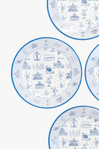 Nutcracker Ballet Toile Melamine Plate Set of Four