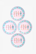 Pastel Nutcracker Melamine Plate Set of Four