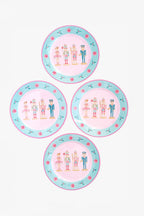 Pastel Nutcracker Melamine Plate Set of Four