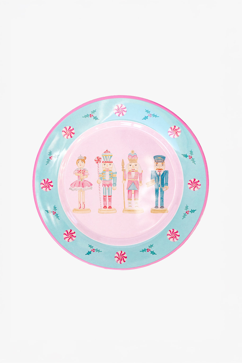 Pastel Nutcracker Melamine Plate Set of Four