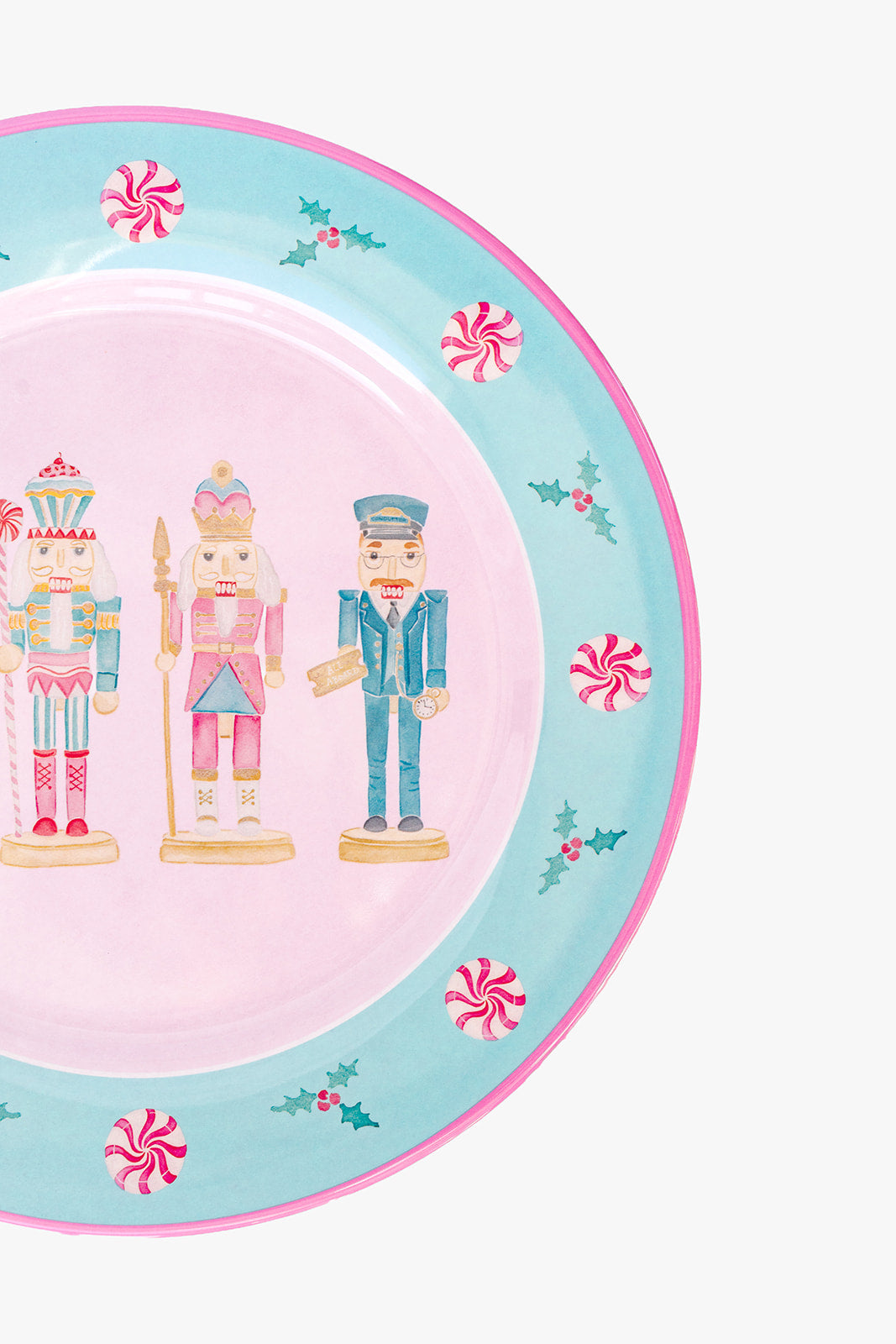 Pastel Nutcracker Melamine Plate Set of Four