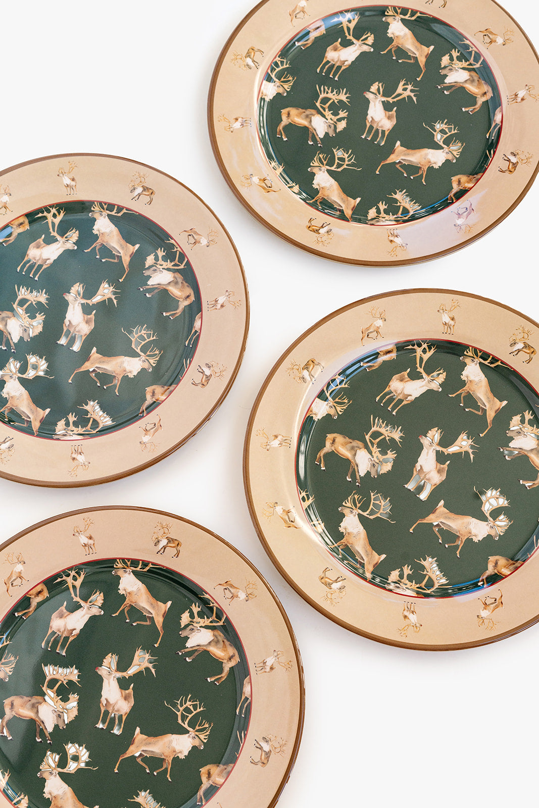 Caribou Melamine Plate Set of Four