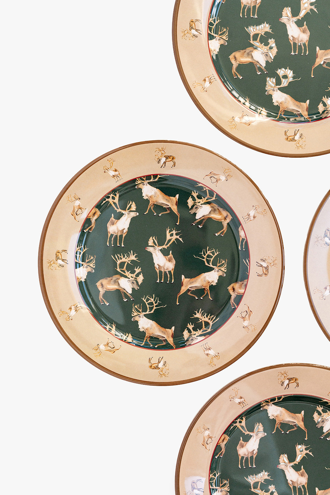 Caribou Melamine Plate Set of Four