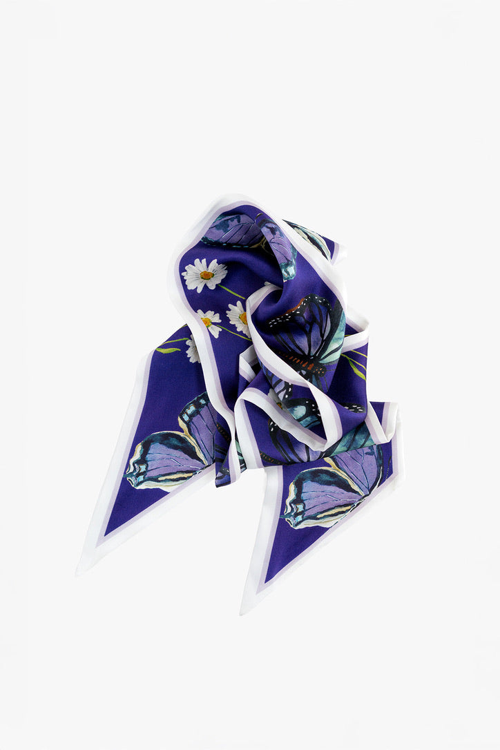 Purple Silk Ribbon Scarf