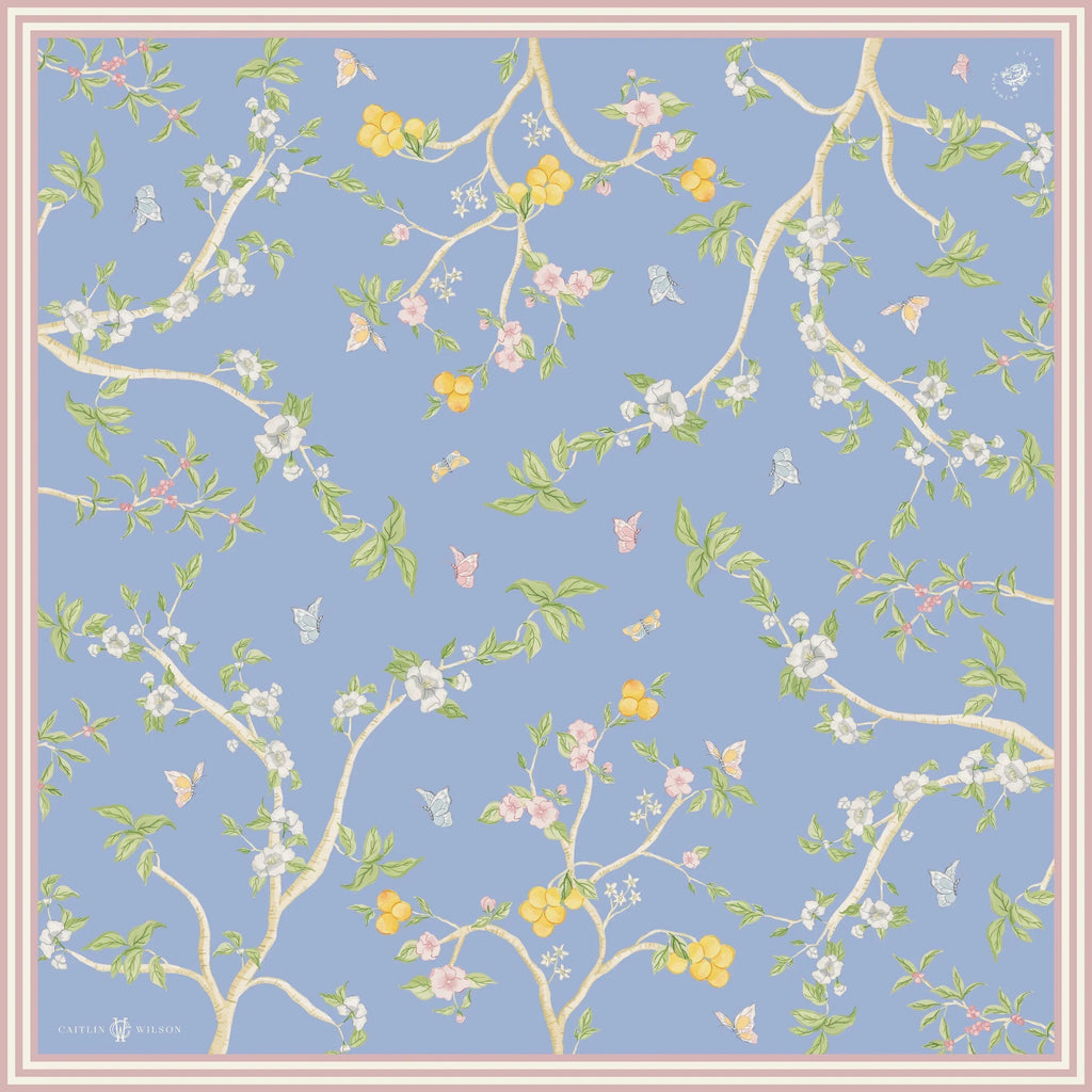 Blue Chinoiserie Scarf