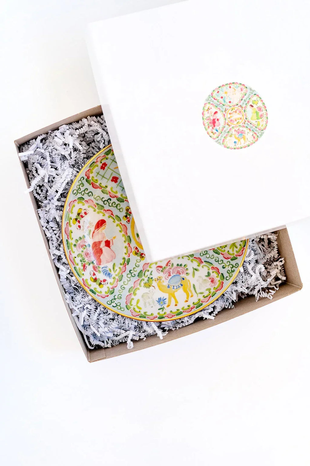 Rose Medallion Nativity Porcelain Plate