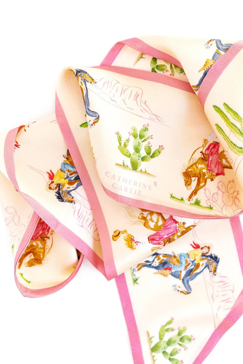 Rodeo Cowgirl Silk Ribbon Scarf