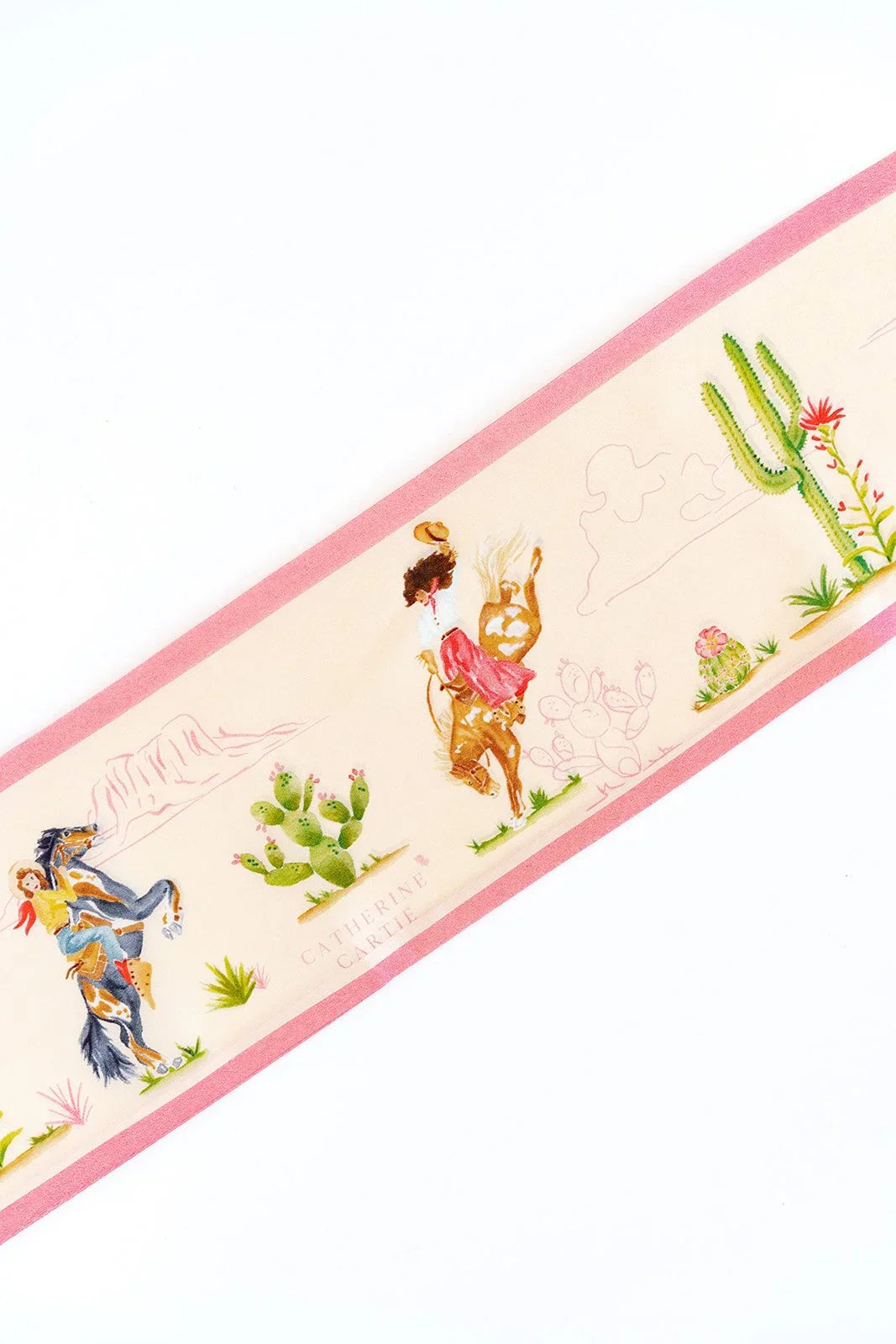 Rodeo Cowgirl Silk Ribbon Scarf