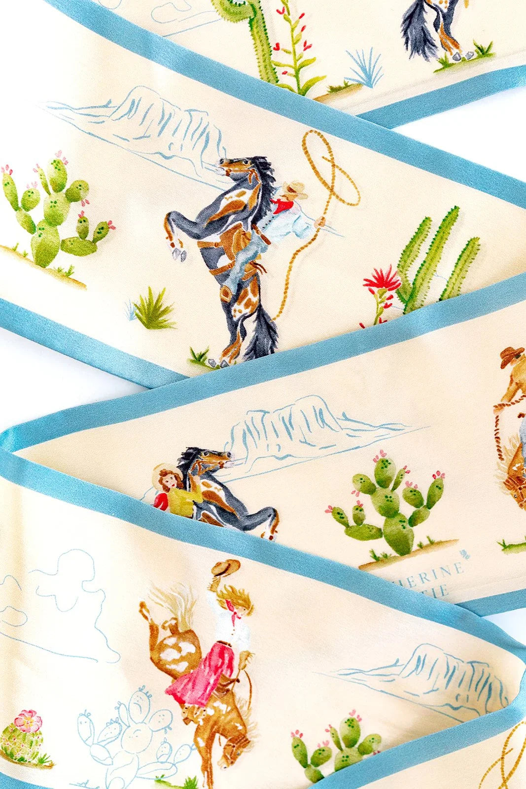 Rodeo Cowboy Silk Ribbon Scarf