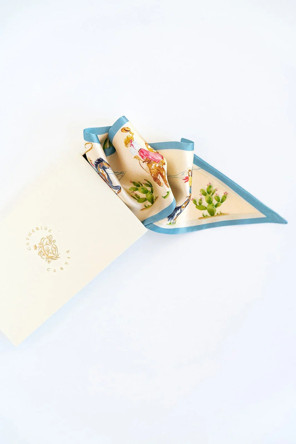 Rodeo Cowboy Silk Ribbon Scarf