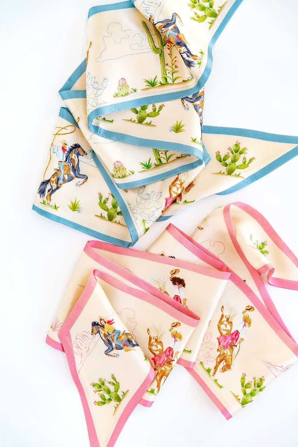 Rodeo Cowboy Silk Ribbon Scarf