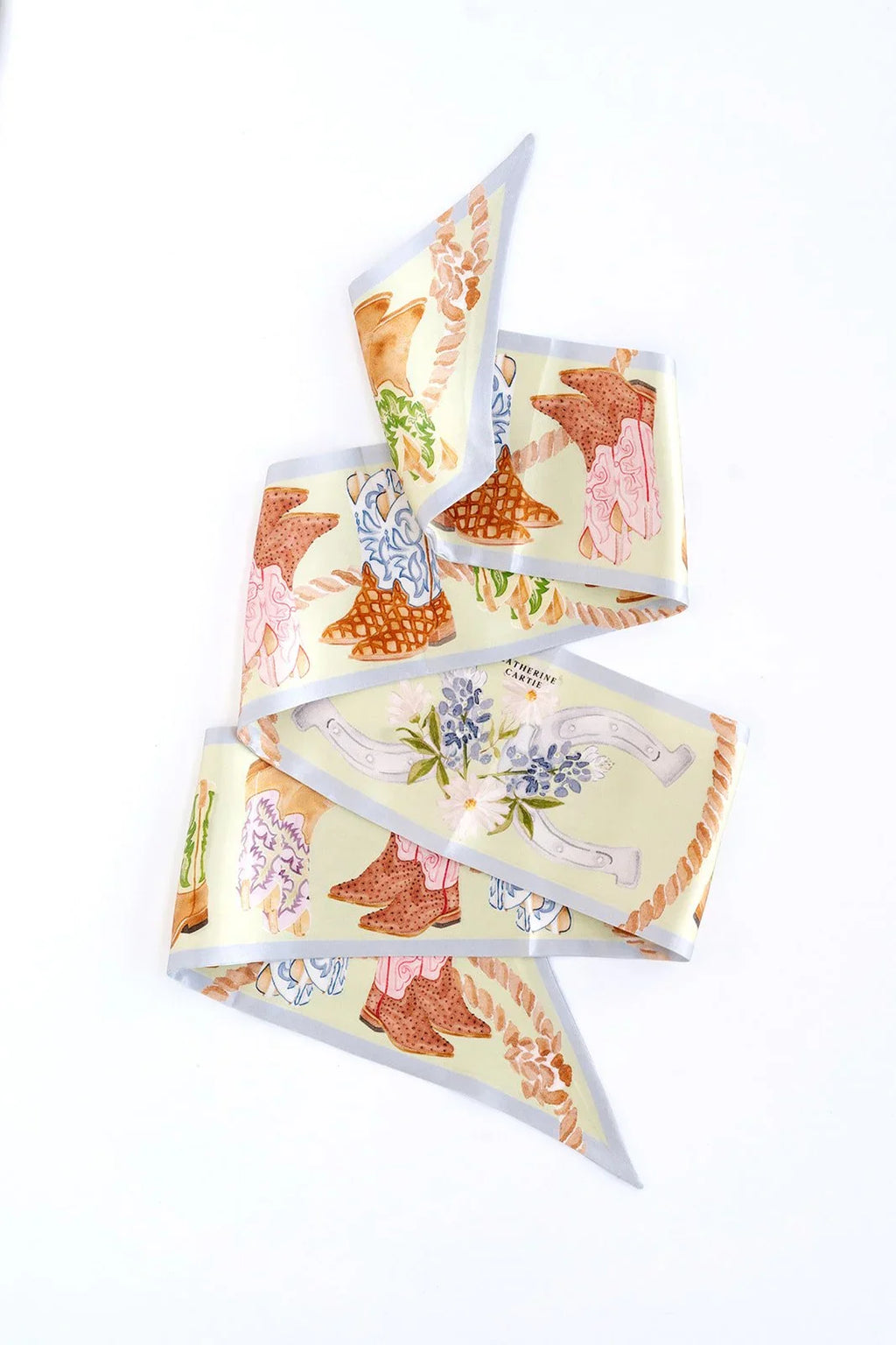 Boot Silk Ribbon Scarf