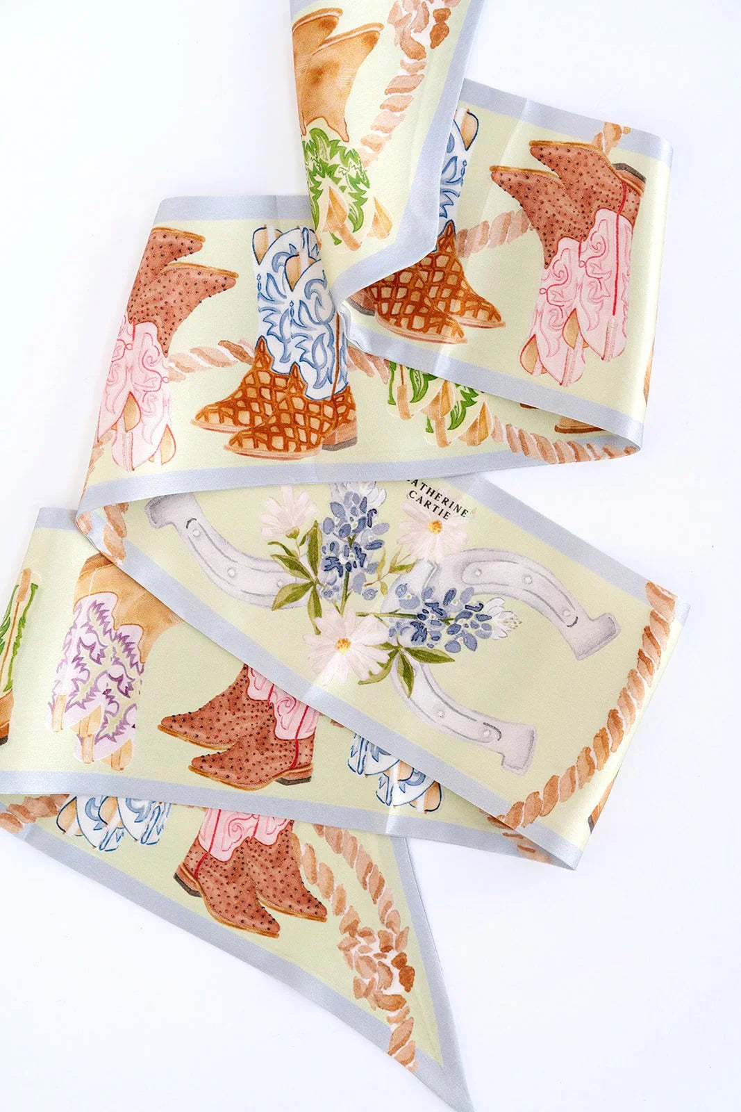Boot Silk Ribbon Scarf