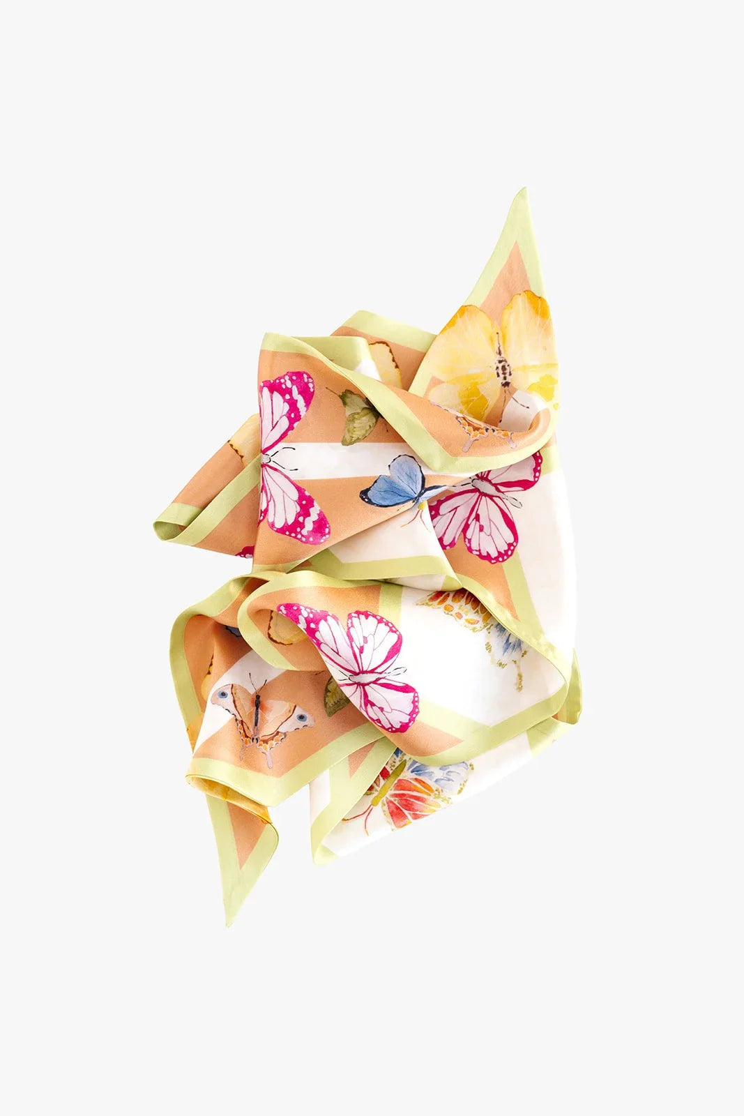 Bright Butterfly Silk Ribbon Scarf