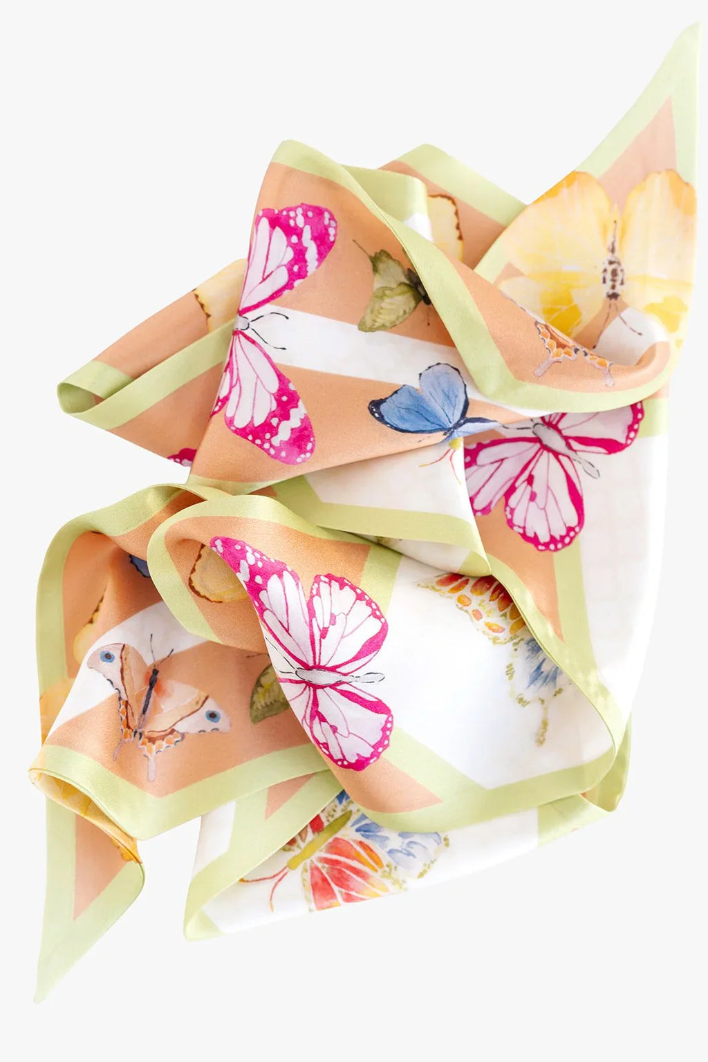 Bright Butterfly Silk Ribbon Scarf