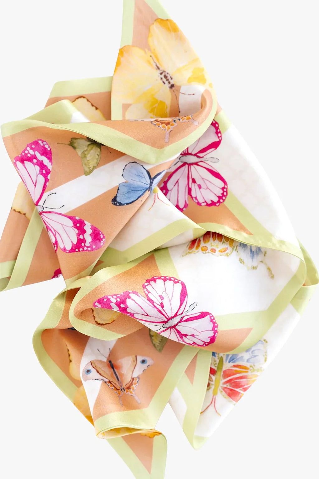 Bright Butterfly Silk Ribbon Scarf