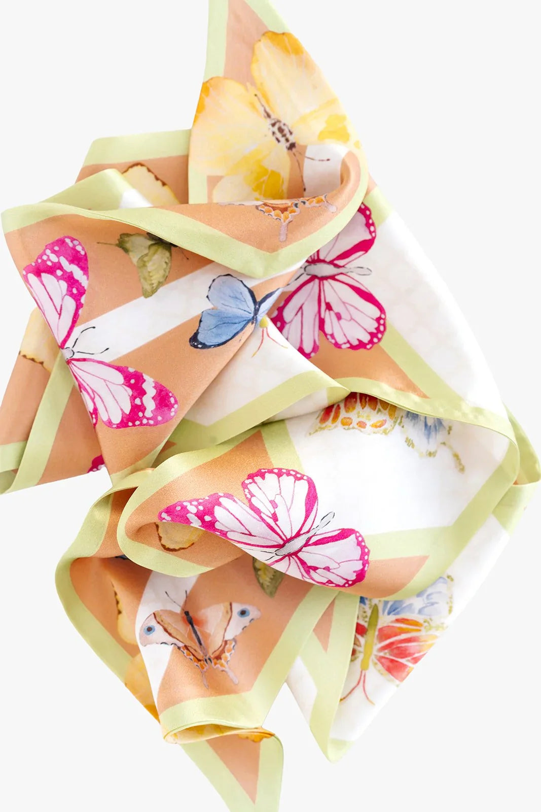 Bright Butterfly Silk Ribbon Scarf