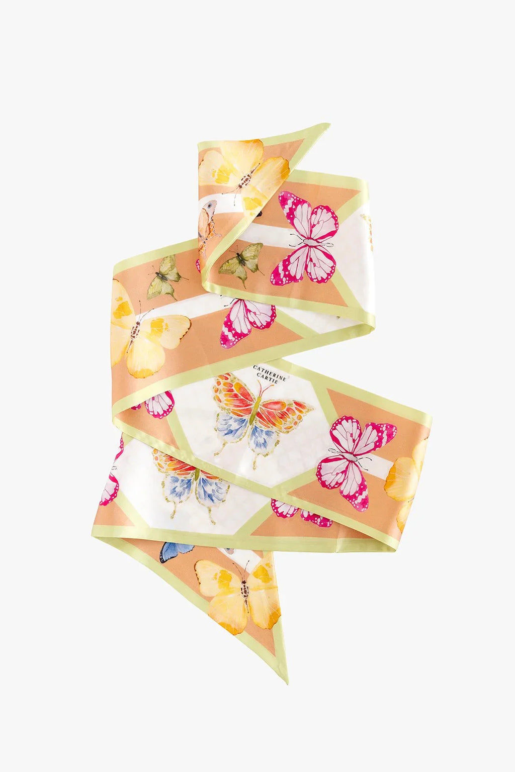 Bright Butterfly Silk Ribbon Scarf