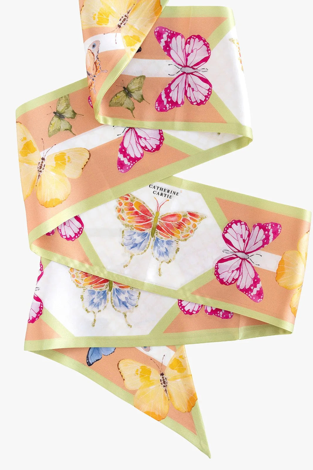 Bright Butterfly Silk Ribbon Scarf