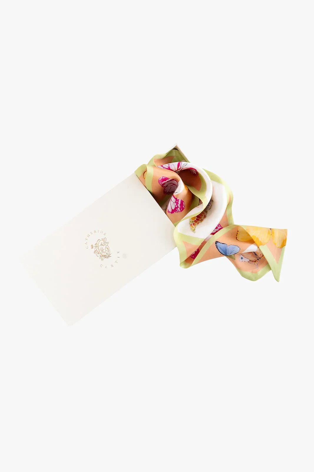 Bright Butterfly Silk Ribbon Scarf