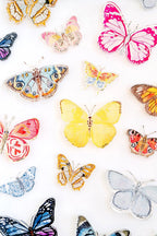 Neutral Spotted Butterfly Acrylic Art Block Large