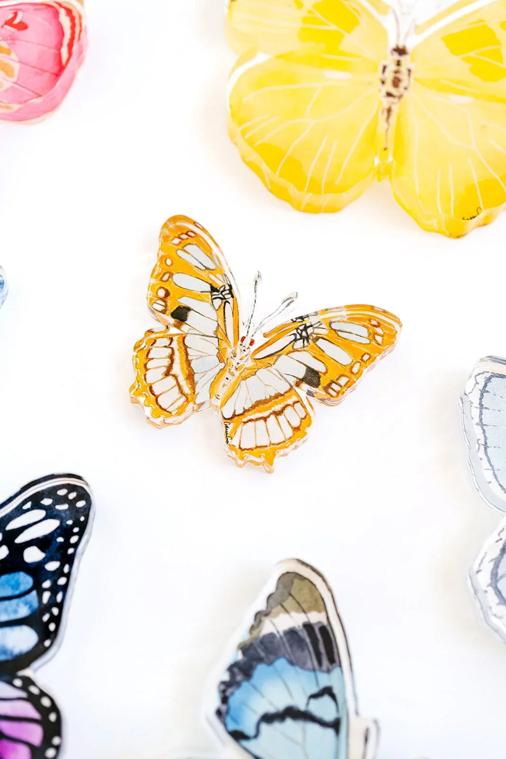 Blue Butterfly Acrylic Art Block Small