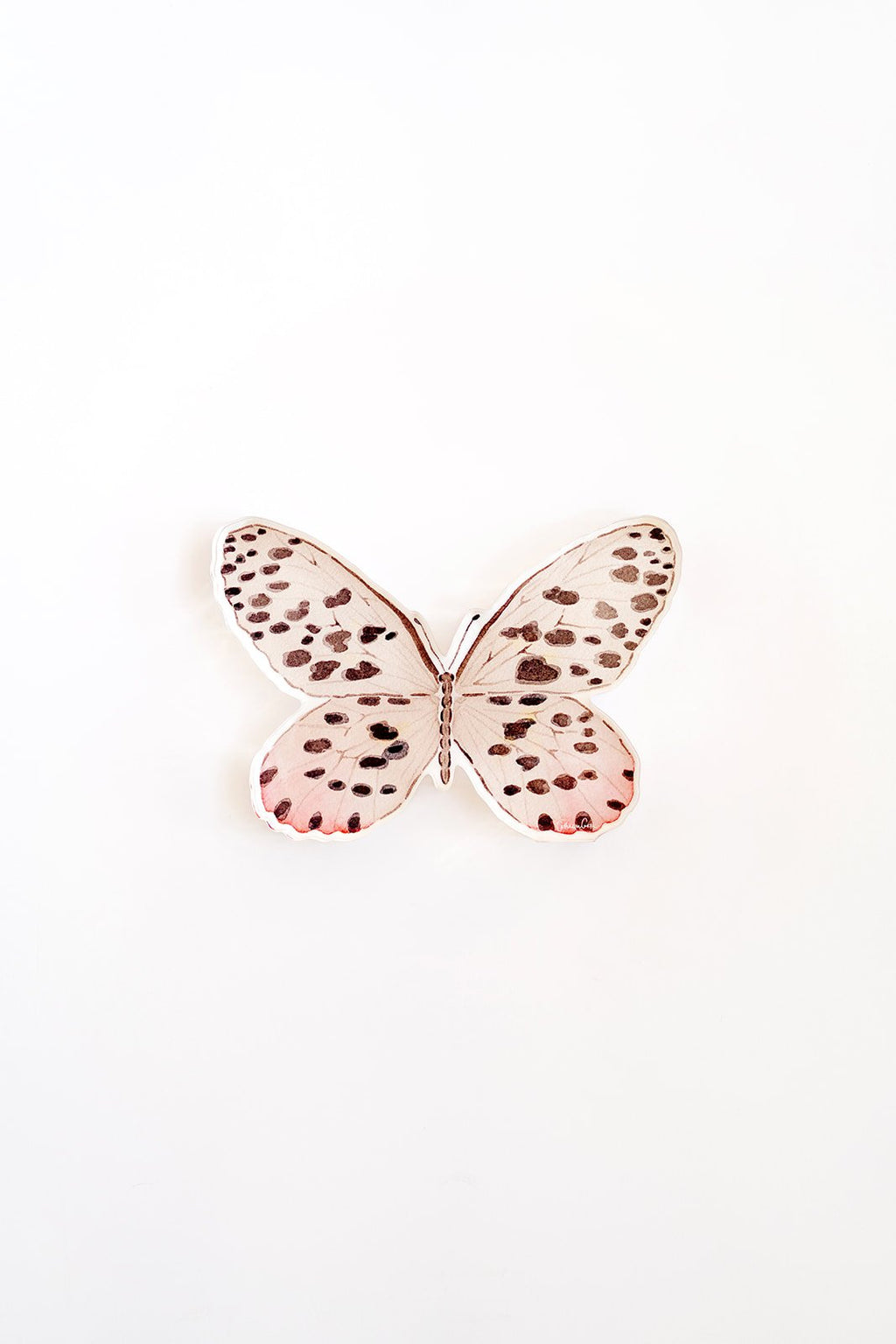 Neutral Spotted Butterfly Acrylic Art Block Large