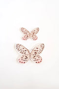 Neutral Spotted Butterfly Acrylic Art Block Small