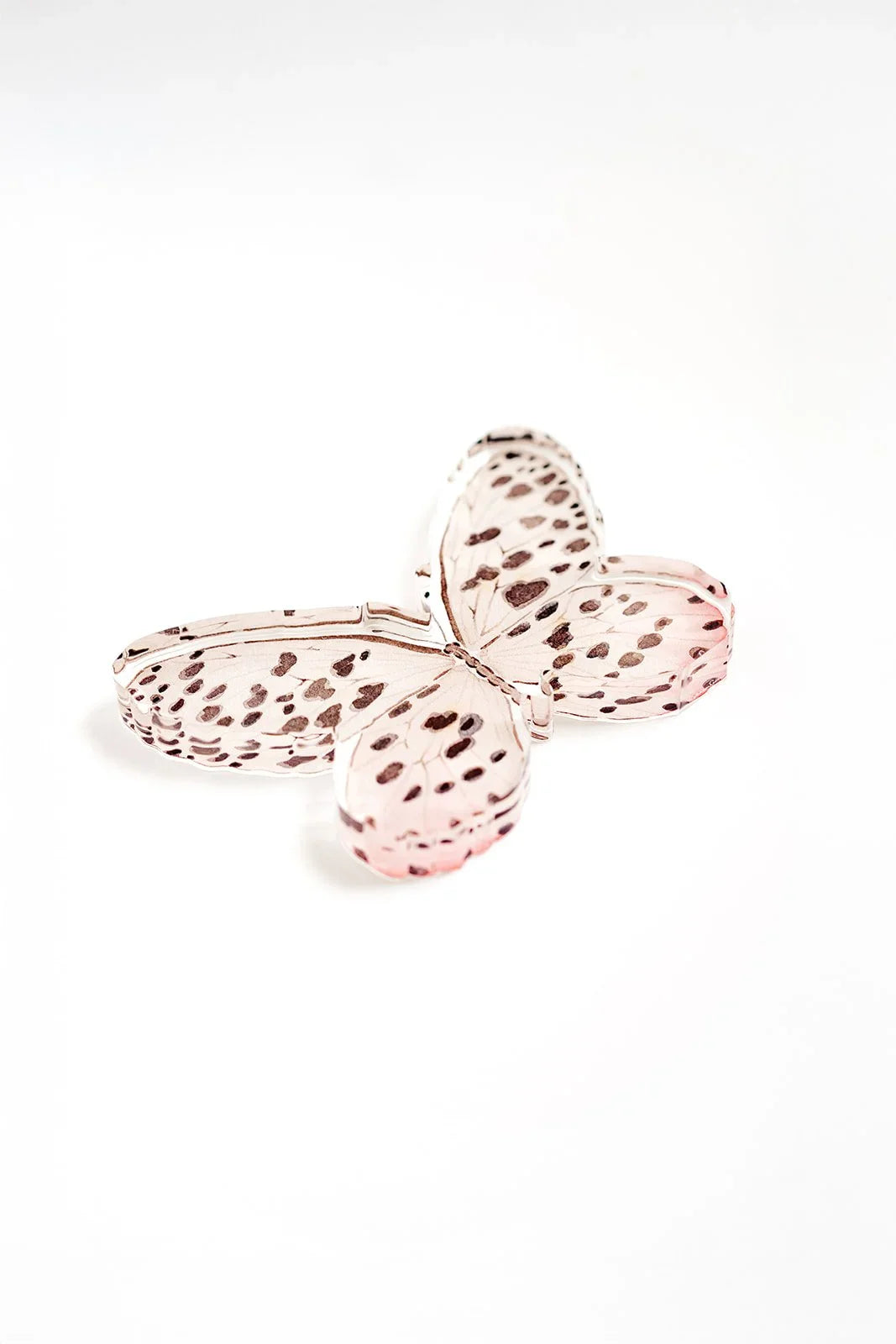Neutral Spotted Butterfly Acrylic Art Block Small