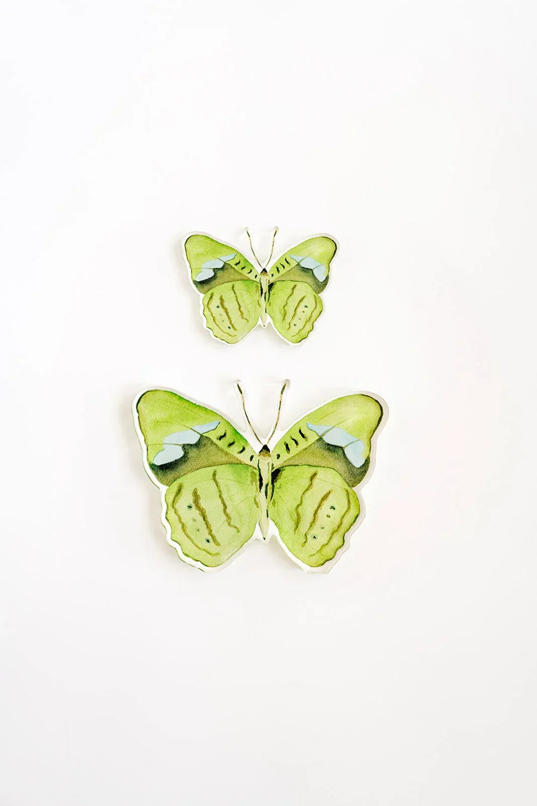 Green Butterfly Acrylic Art Block Large