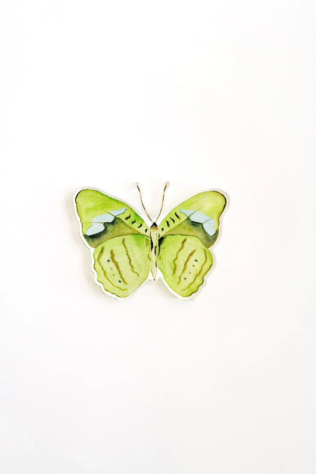 Green Butterfly Acrylic Art Block Large